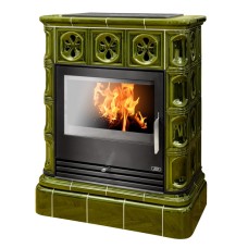 Kachlová kamna ABX Skotia s výměníkem, zelená